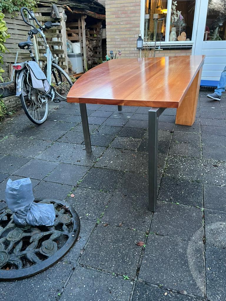 Eettafel/bureau, Huis en Inrichting, Ophalen, Zo goed als nieuw, 150 tot 200 cm, Kersenhout
