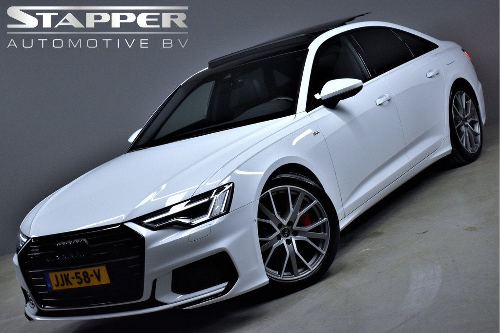Audi A6 Limousine 55 TFSI e 367pk Quattro S-Line Competition, Automaat, Gebruikt, 4 cilinders, Wit