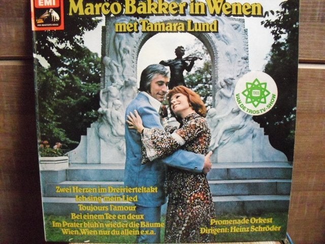 Marco Bakker met Tamara Lund "In Wienen" LP, Gebruikt, Ophalen of Verzenden, Romantiek, 12 inch