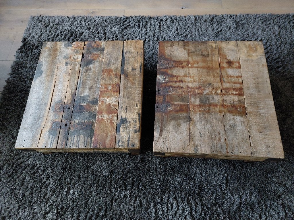 Set salontafels, Ophalen, Gebruikt, 50 tot 100 cm, Vierkant
