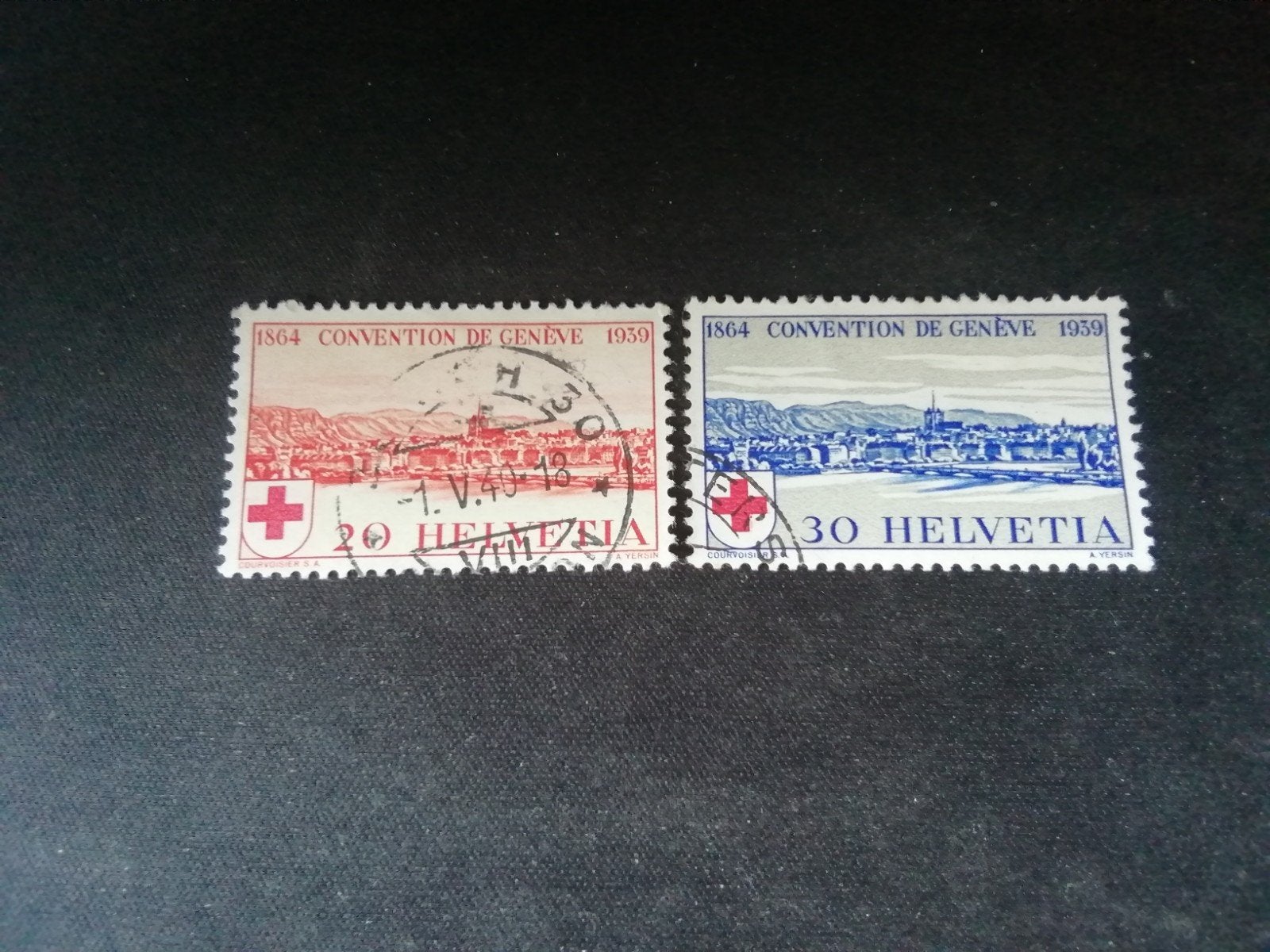 ZWITSERLAND RODE KRUIS SERIE NR 357/358 GESTEMPELD, Ophalen of Verzenden, Gestempeld