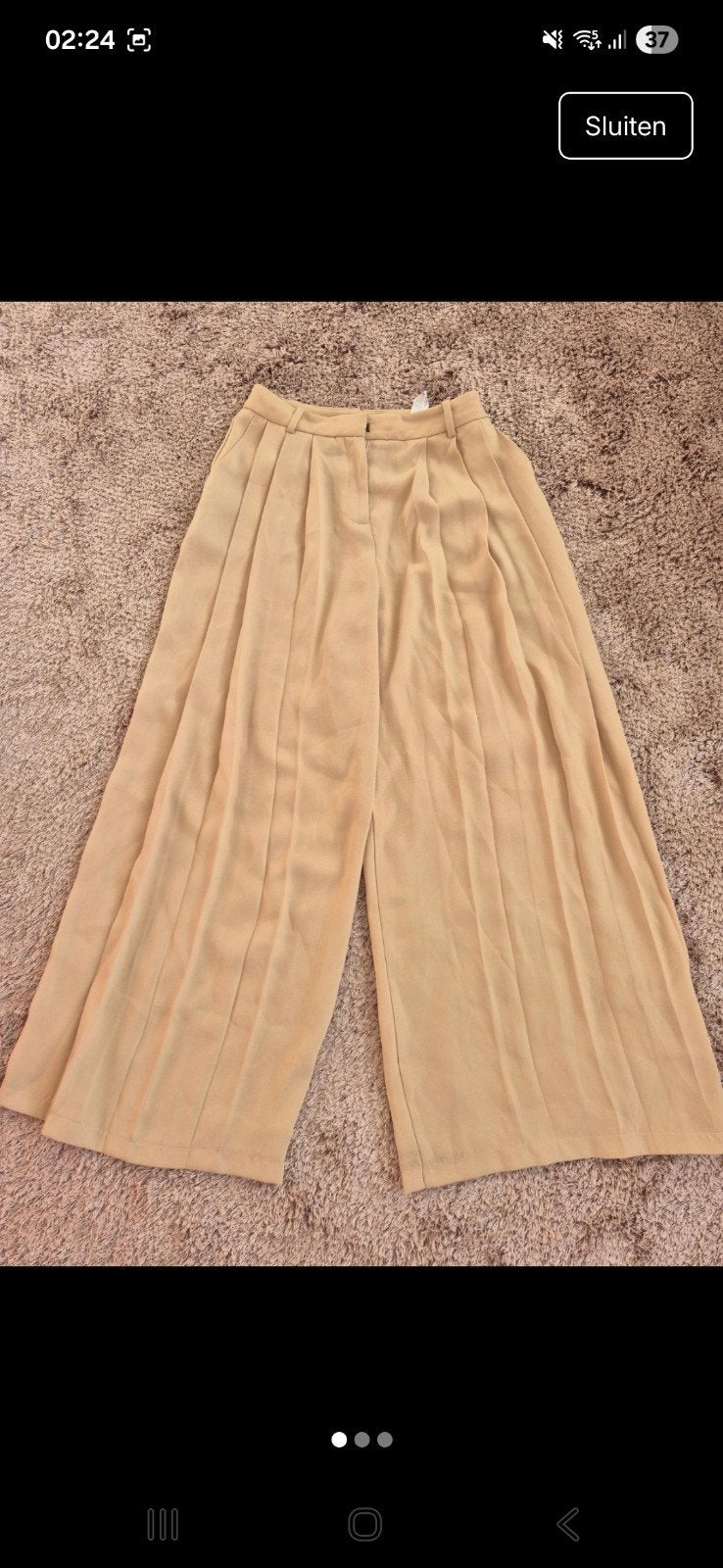Zara wijde broek beige maat S, Ophalen of Verzenden, Zo goed als nieuw, Maat 36 (S), Lang