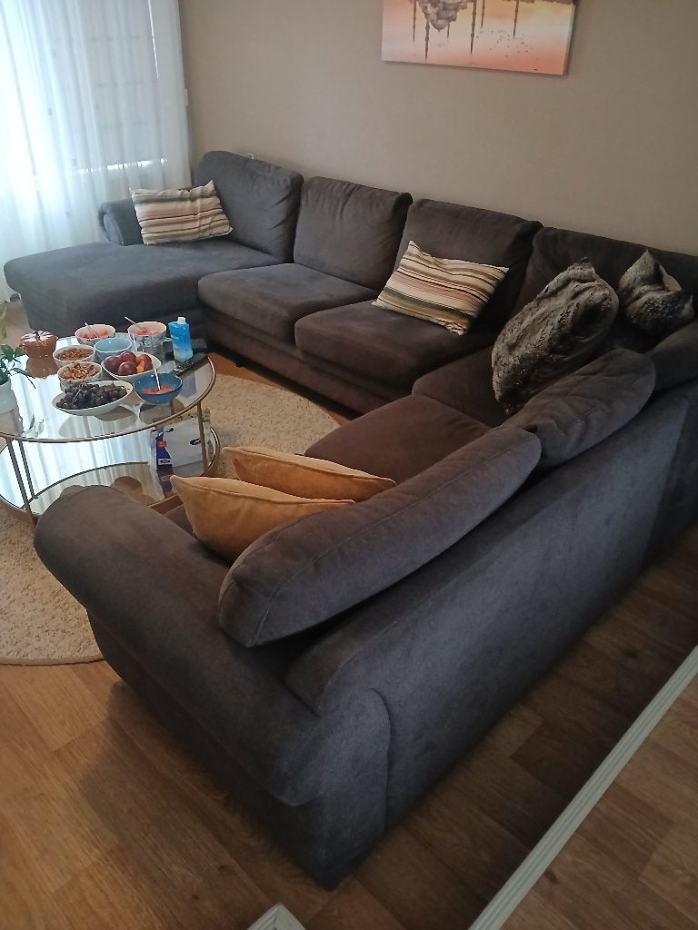Grote hoekbank, Huis en Inrichting, Banken | Bankstellen, Ophalen, Gebruikt, Vierpersoons of meer, 250 tot 300 cm