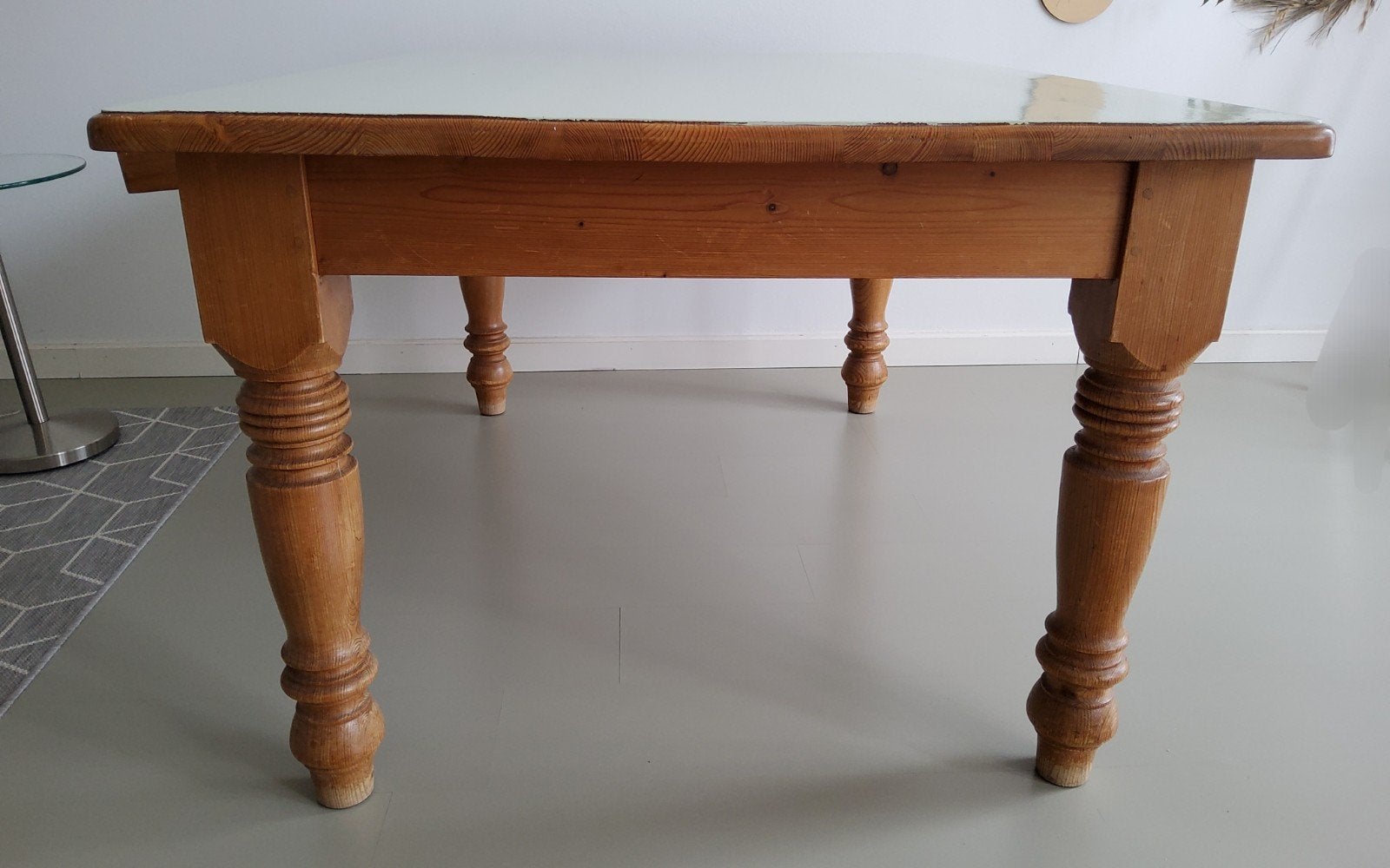🪵 Massief grenen ateliertafel werktafel eettafel met lade, Ophalen