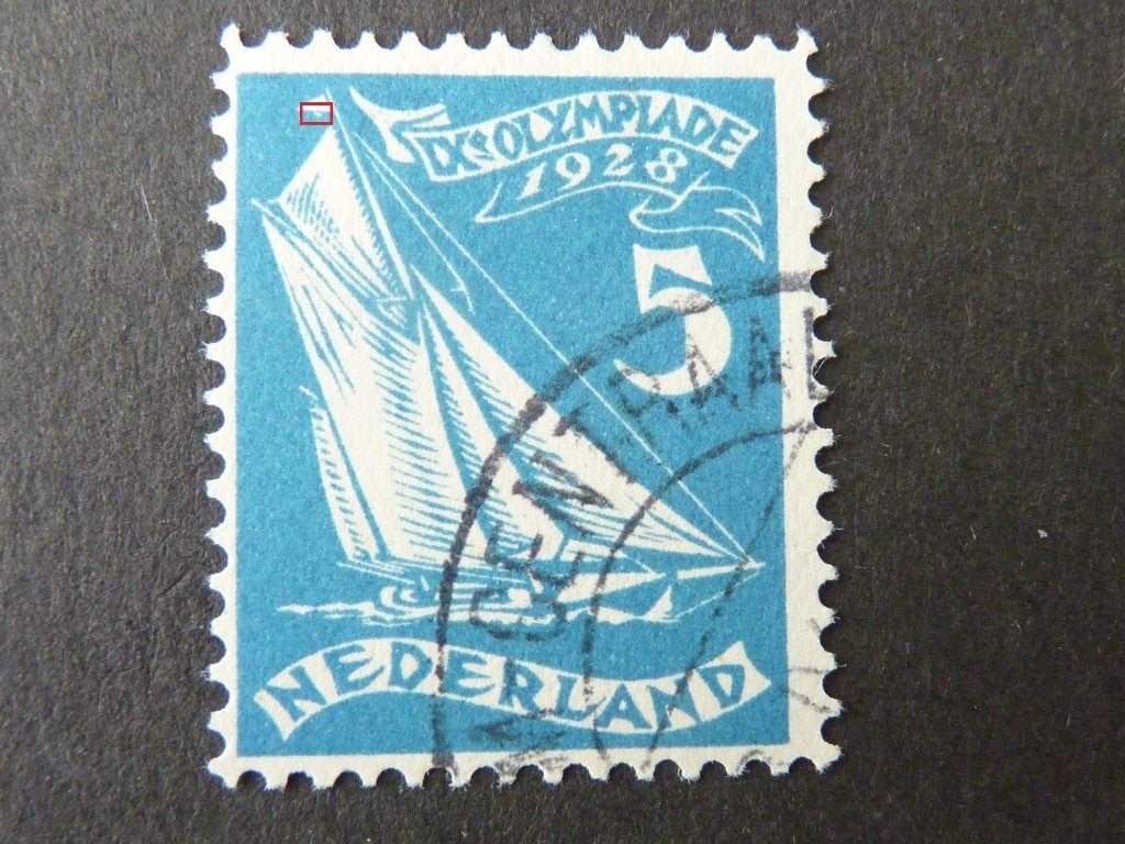 Plaatfout 215 , gestempeld., Verzenden, T/m 1940, Gestempeld