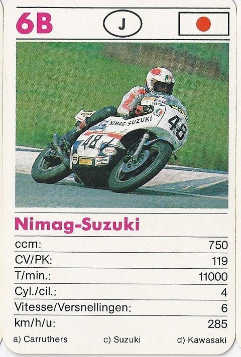 Kw1 Motorkaartje Nimag -Suzuki, Ophalen of Verzenden, Zo goed als nieuw, Motoren