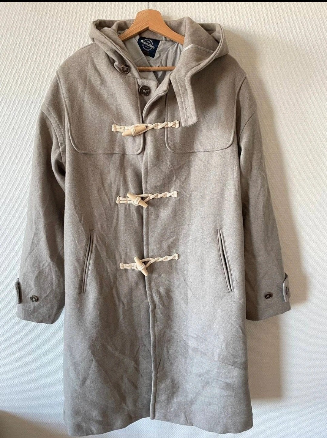 NeverSeez Duffle Coat - Beige - Maat S, Beige, Ophalen of Verzenden, NeverSeez, Maat 36 (S)