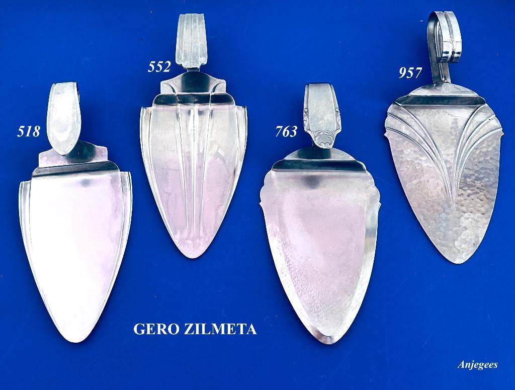 4x Gero Zilmeta Taartschep € 7,50 p/s 518 + 552 + 763 + 957, Antiek en Kunst, Antiek | Bestek, Ophalen