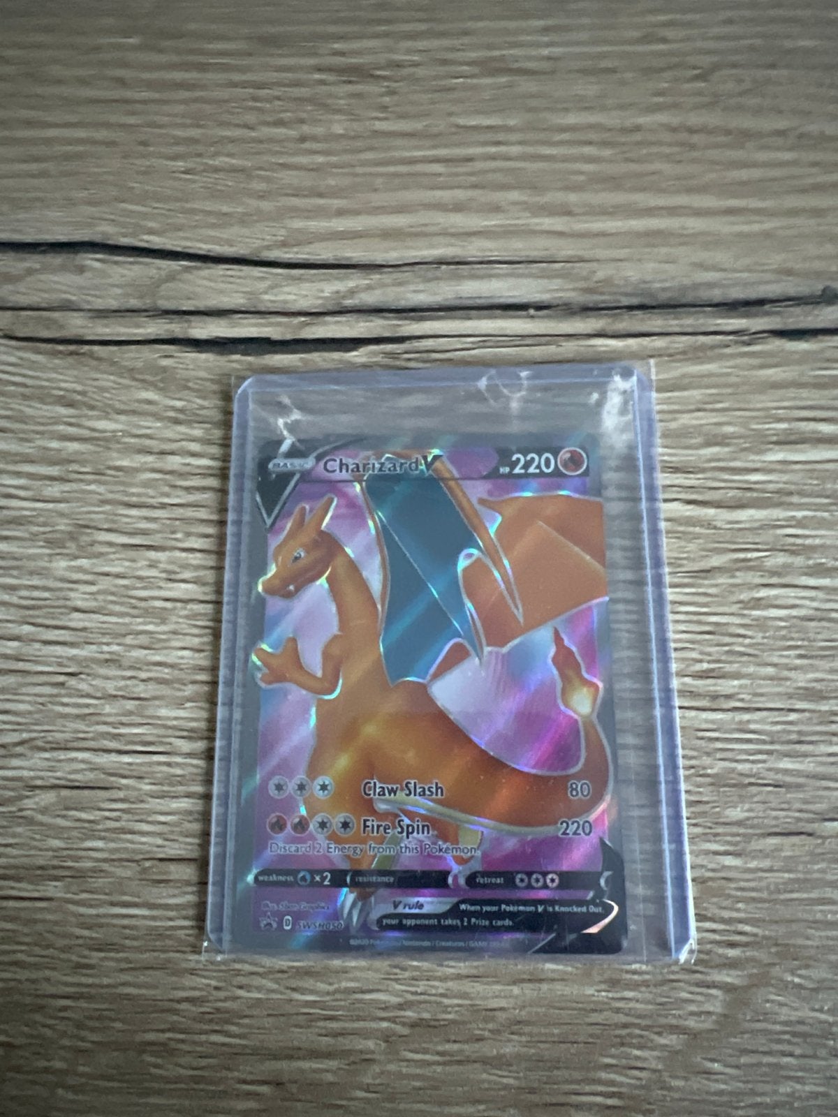 Charizard VMAX Pokémon kaart, Ophalen, Zo goed als nieuw, Losse kaart, Foil