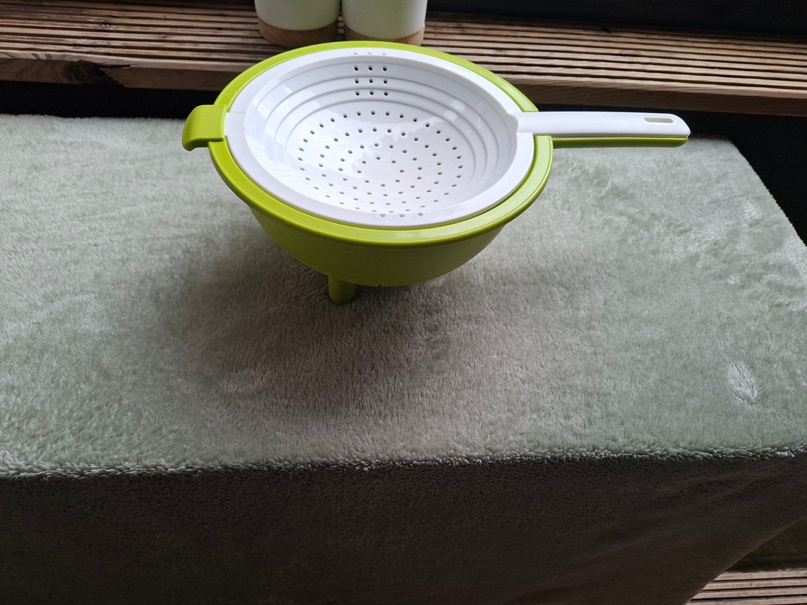 Tupperware duovergiet set - groen en wit, Ophalen of Verzenden, Zo goed als nieuw, Wit, Overige typen