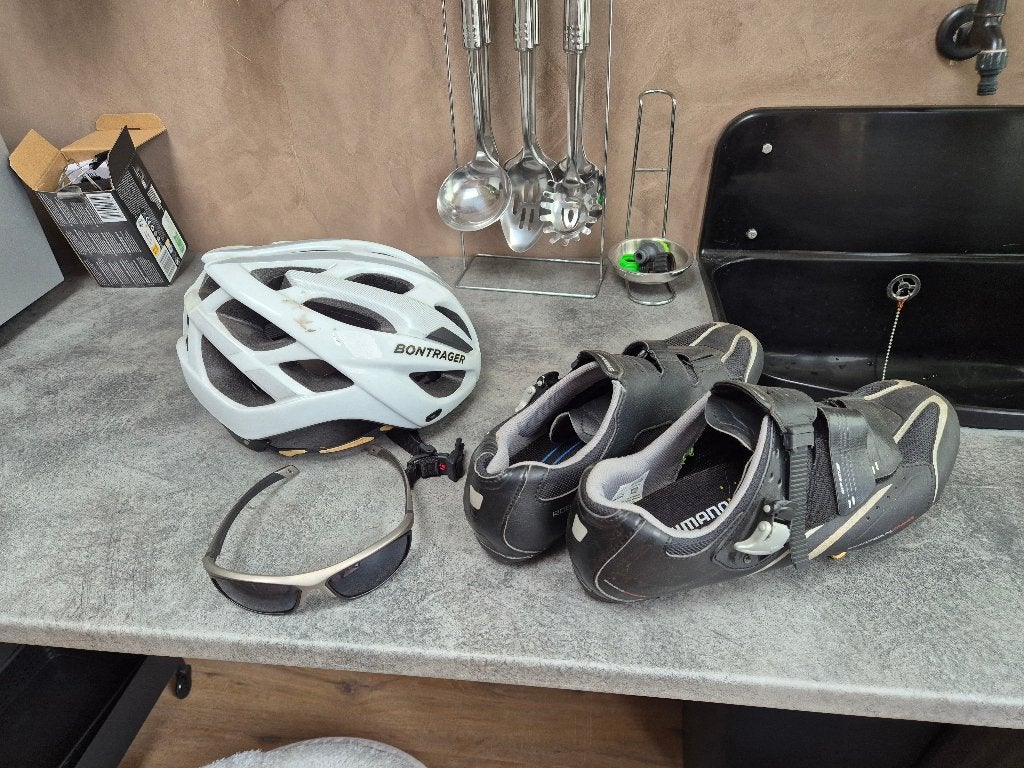 Fietshelm Bontrager en Fiets schoenen, Fietsen en Brommers, Fietsaccessoires | Fietshelmen, Gebruikt, Heer, Overige maten, Ophalen