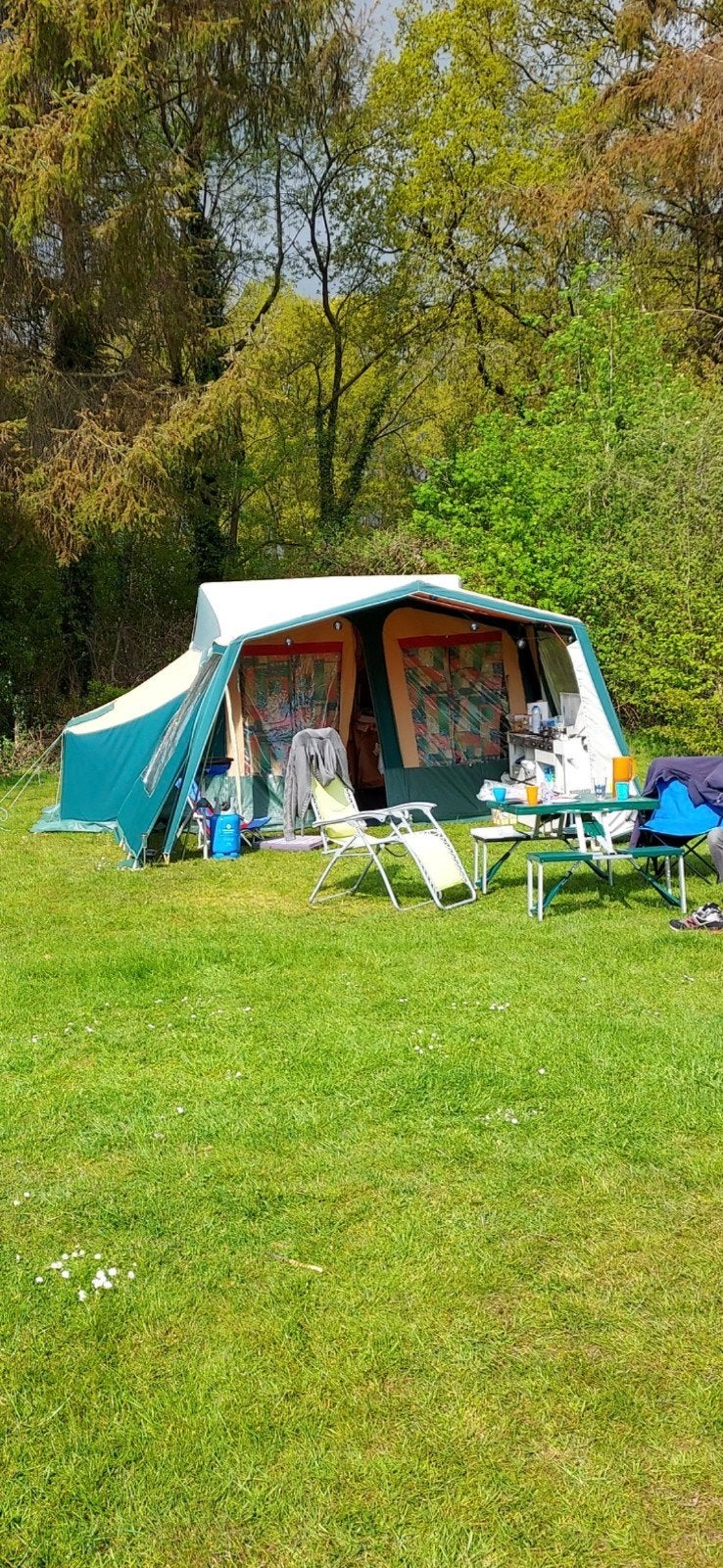 Trigano Vouwcaravan met Keuken en Fietsendrager, Caravans en Kamperen, Vouwwagens, Ophalen, Trigano, Aanwezig, Tot en met 6