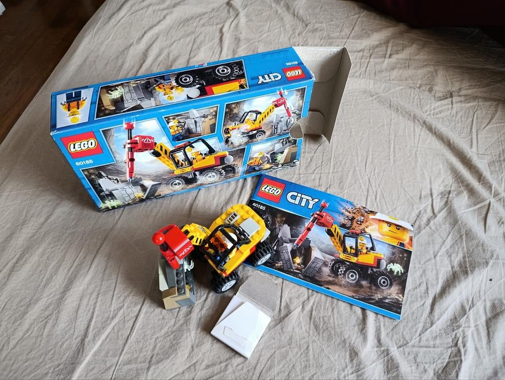 Lego City 60185 - Mijnbouwlader met doos en instructies, Ophalen of Verzenden, Gebruikt, Overige merken