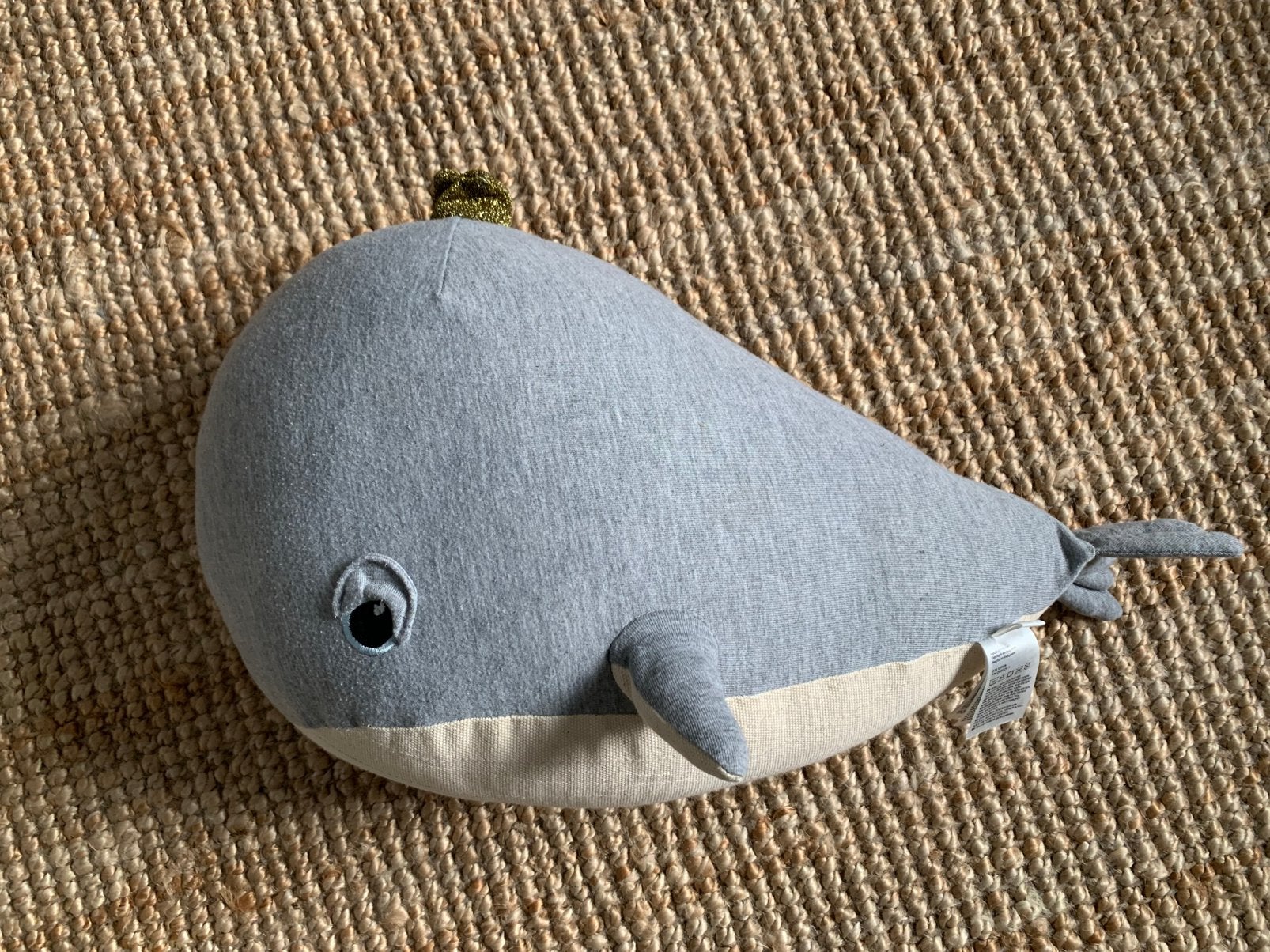 Walvis knuffel 50cm lang, Ophalen of Verzenden, Zo goed als nieuw, Overige typen