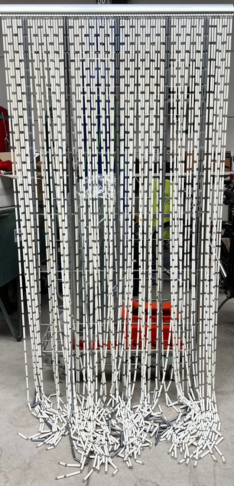 Vliegengordijn met hulzen, Ophalen, Gebruikt, 50 tot 100 cm, 200 cm of meer