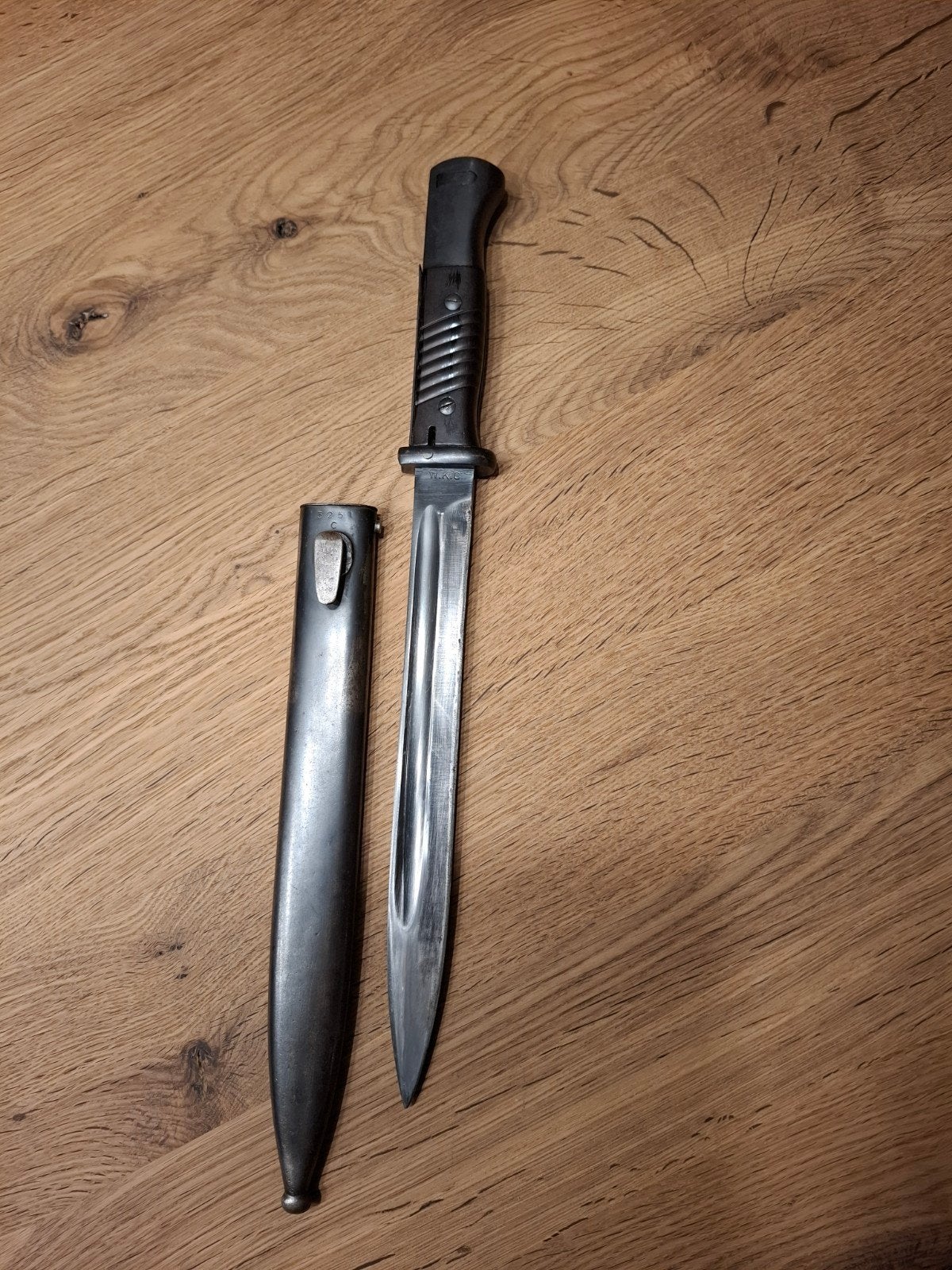 Duits WOII Bajonet WKC met schede, Verzamelen, Ophalen of Verzenden, Landmacht, Duitsland, Mes of Dolk