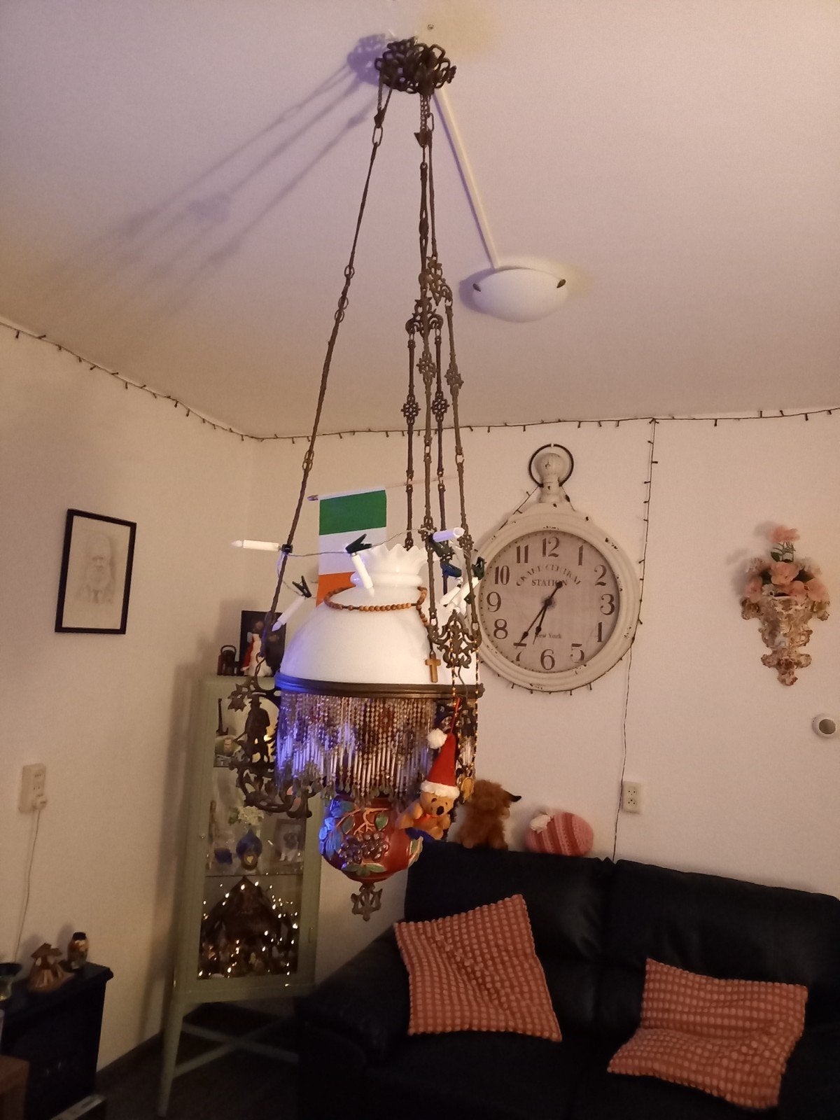 Petroleumlamp, Ophalen