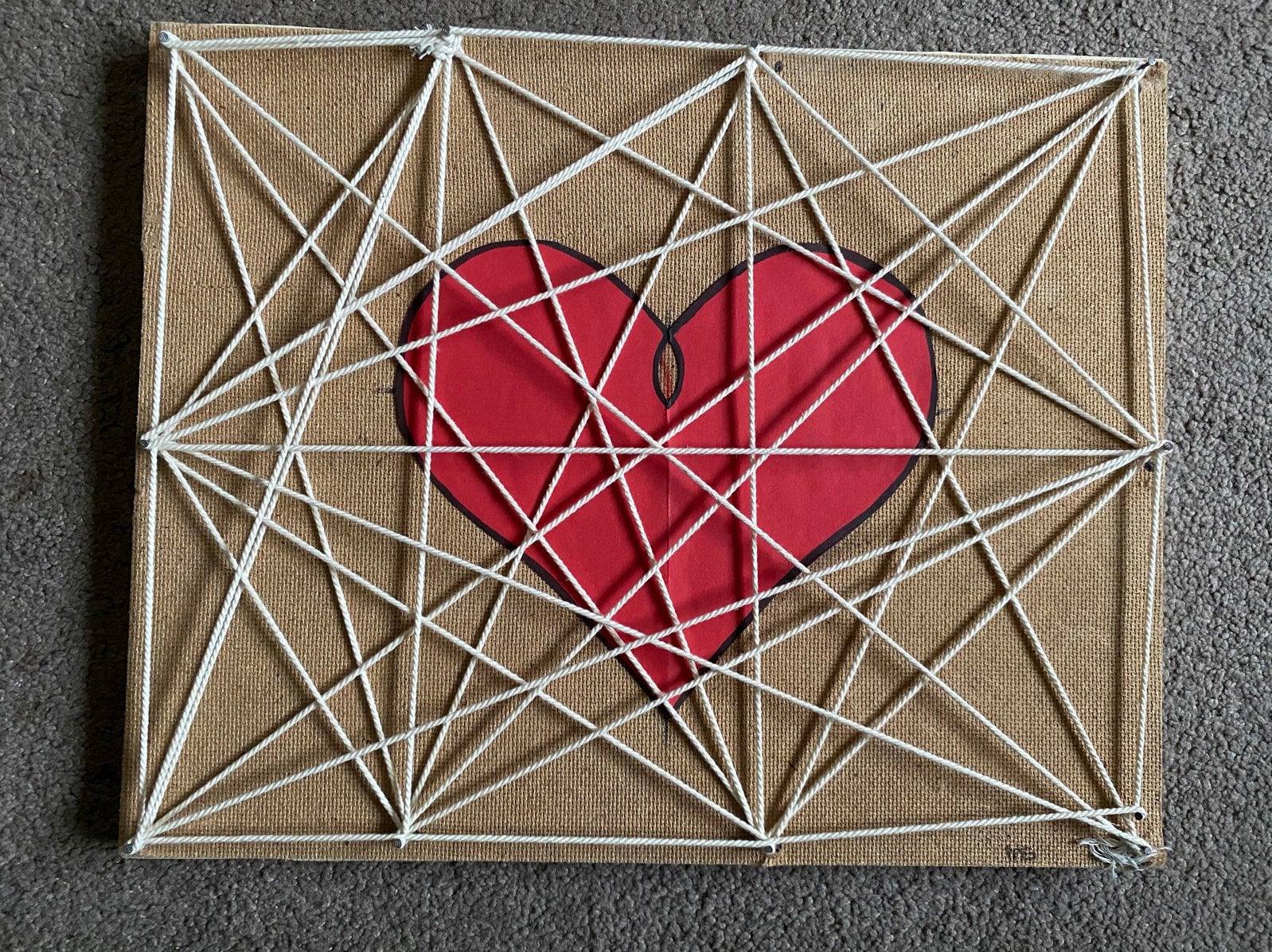 Uniek Hart String Art Kunstwerk - Handgemaakt, Ophalen of Verzenden
