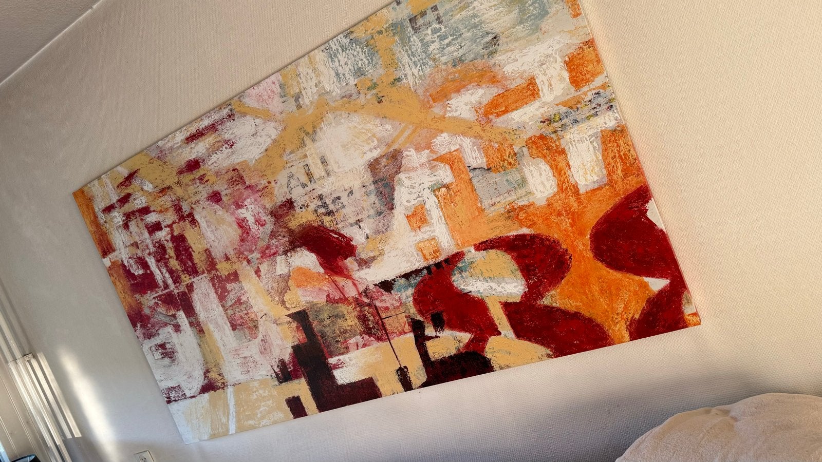 Abstract Print Schilderij - Levendige Kleuren 180 x 100, Ophalen