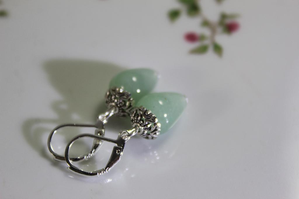 Aventurijn oorbellen - Edelsteen groen - Pegel oorbel, Sieraden, Tassen en Uiterlijk, Oorbellen, Hangers, Nieuw, Ophalen of Verzenden