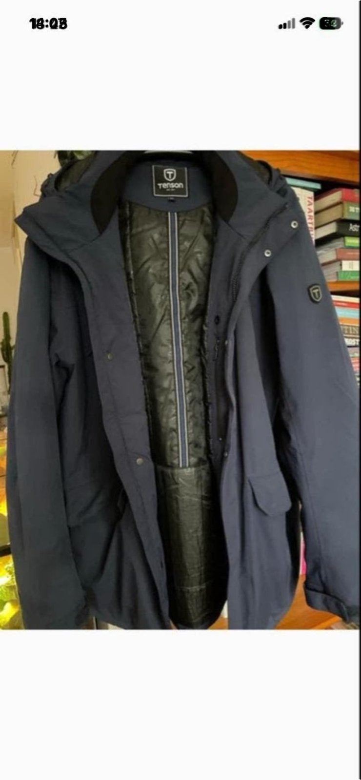 Tenson Heren Winterjas, Ophalen of Verzenden, Zo goed als nieuw, Overige maten, Blauw