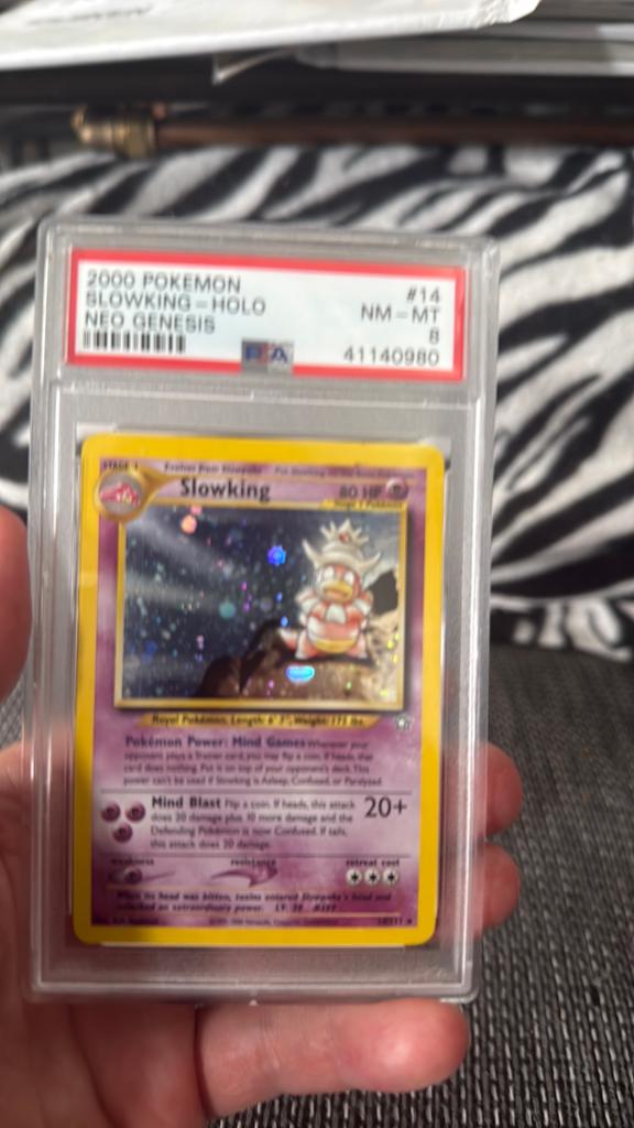 Slowking holo 14/111 PSA 8 Neo Genesis 2000, Ophalen of Verzenden, Zo goed als nieuw