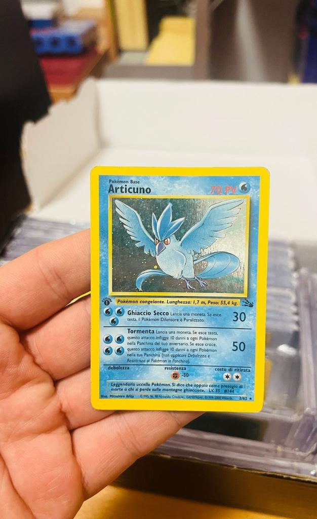 Articuno 2/62 Holo 1st Edition Fossil Pokemon, Verzenden, Zo goed als nieuw, Losse kaart, Foil