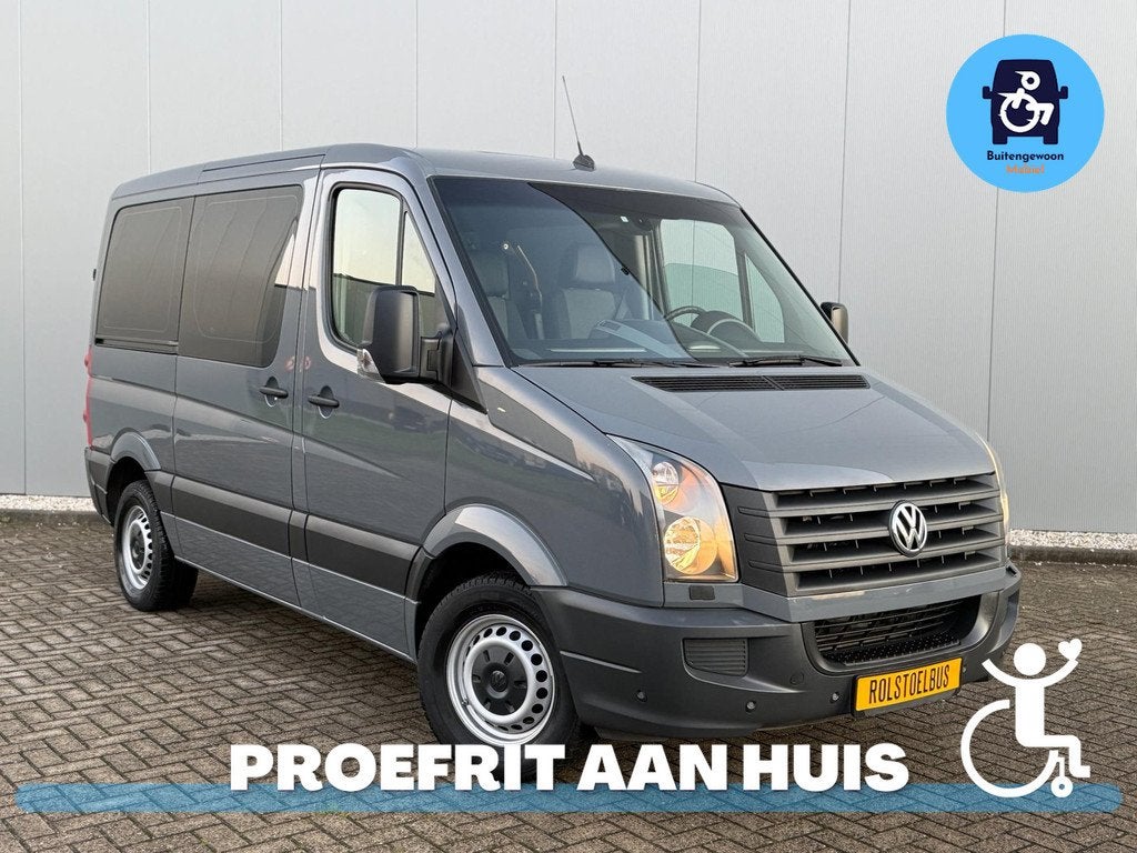 Volkswagen Crafter Rolstoelbus 6 Persoons (Airco) Laag tarie, 12 maanden, Gebruikt, Zwart, Volkswagen