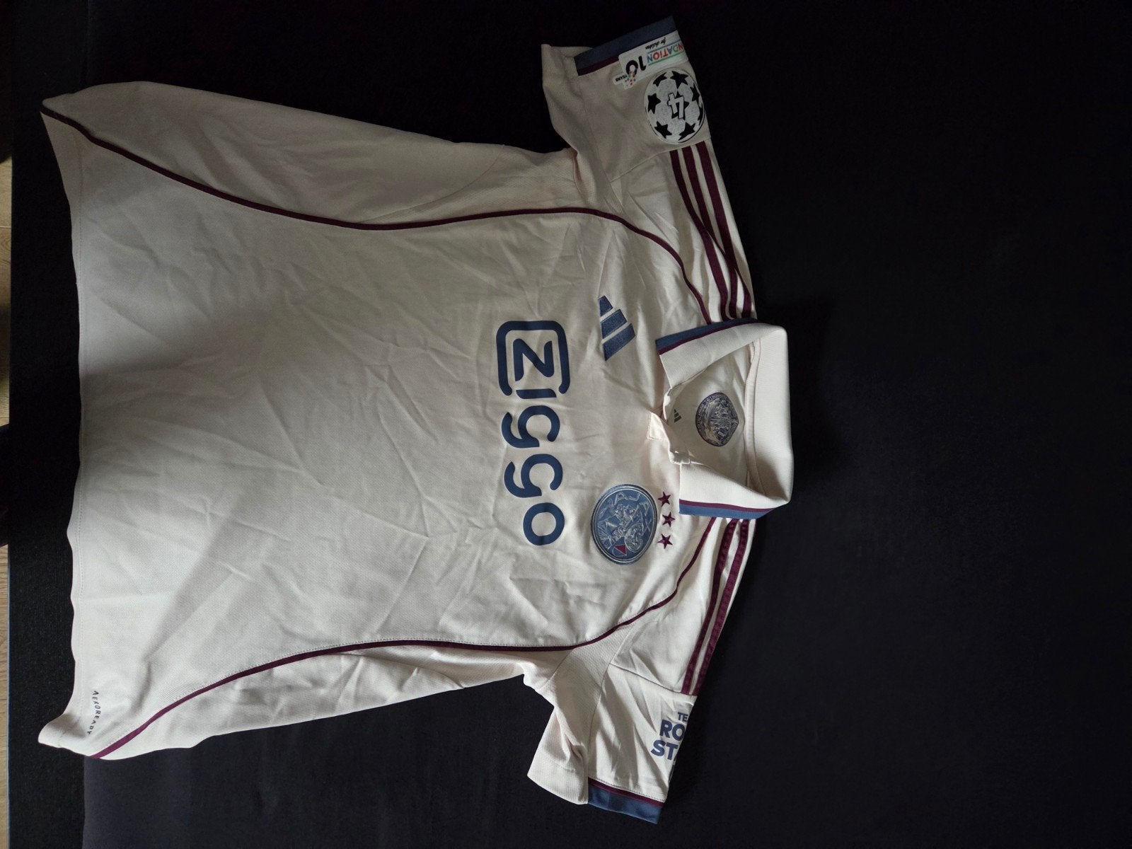 Originele Ajax shirt, Maat 52/54 (L), Beige, Ophalen of Verzenden, Zo goed als nieuw