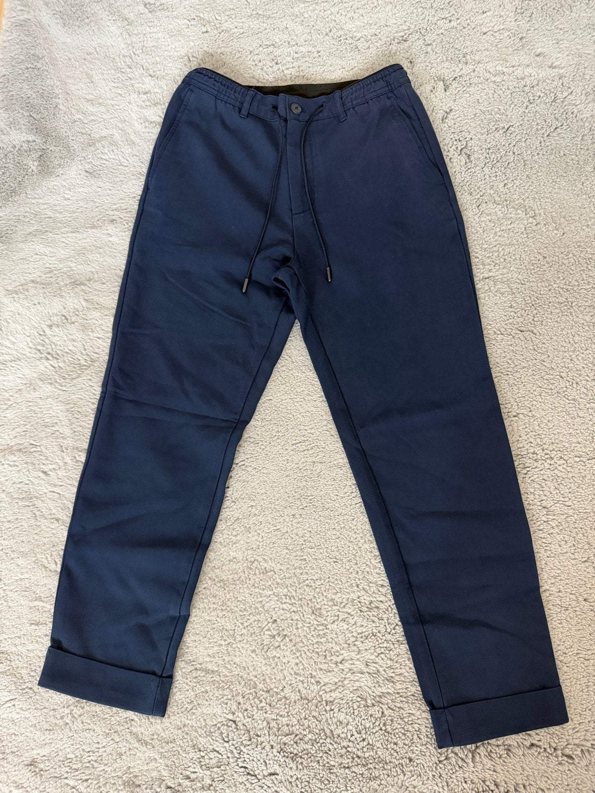 Zara Donkerblauwe Chino Broek - Maat XS, Kleding | Heren, Broeken en Pantalons, Ophalen of Verzenden, Zo goed als nieuw, Maat 46 (S) of kleiner