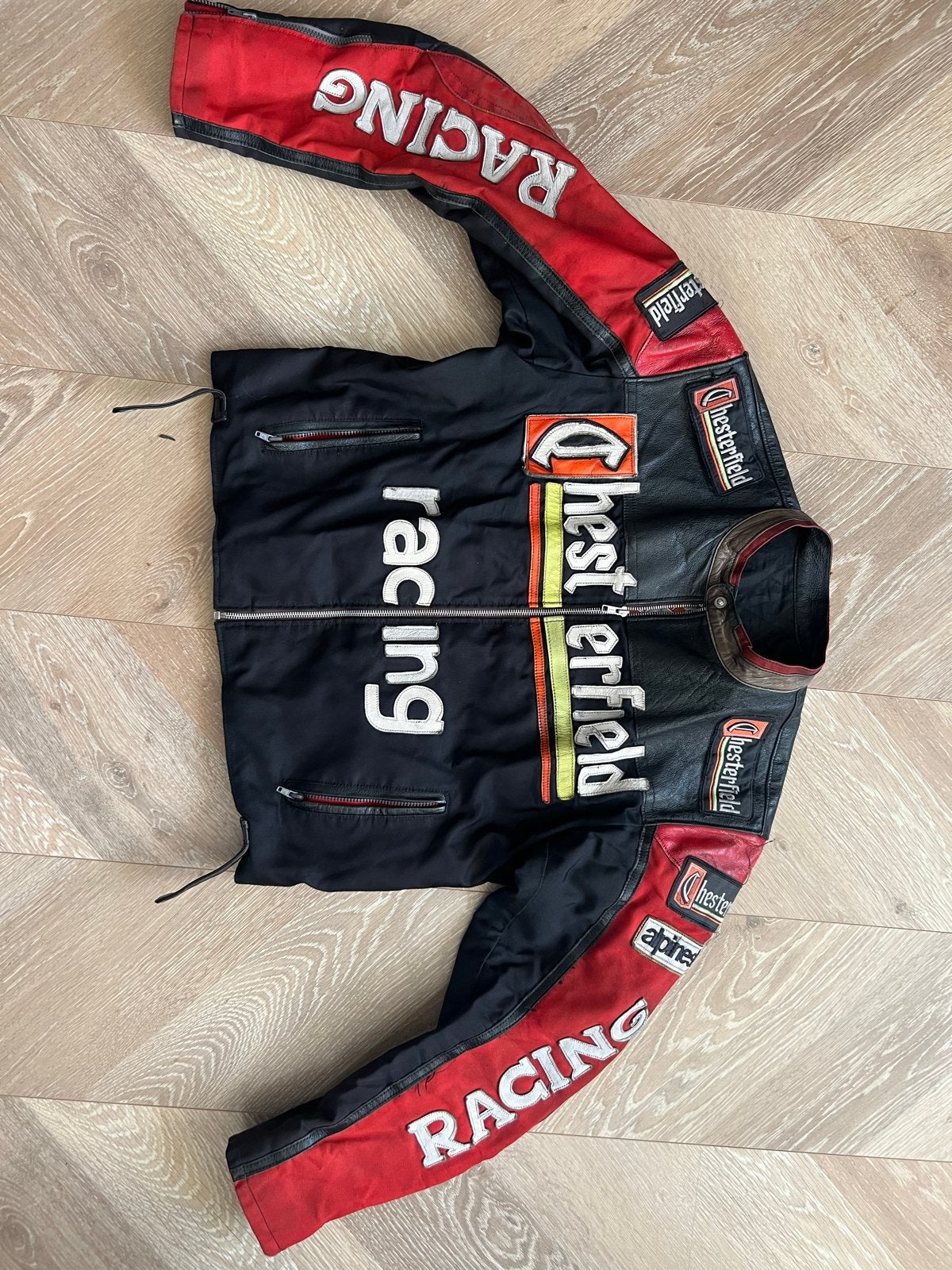 Vintage Chesterfield Racing Motorjas biker - Leer & Textiel, Ophalen of Verzenden, Tweedehands, Heren, Jas | leer