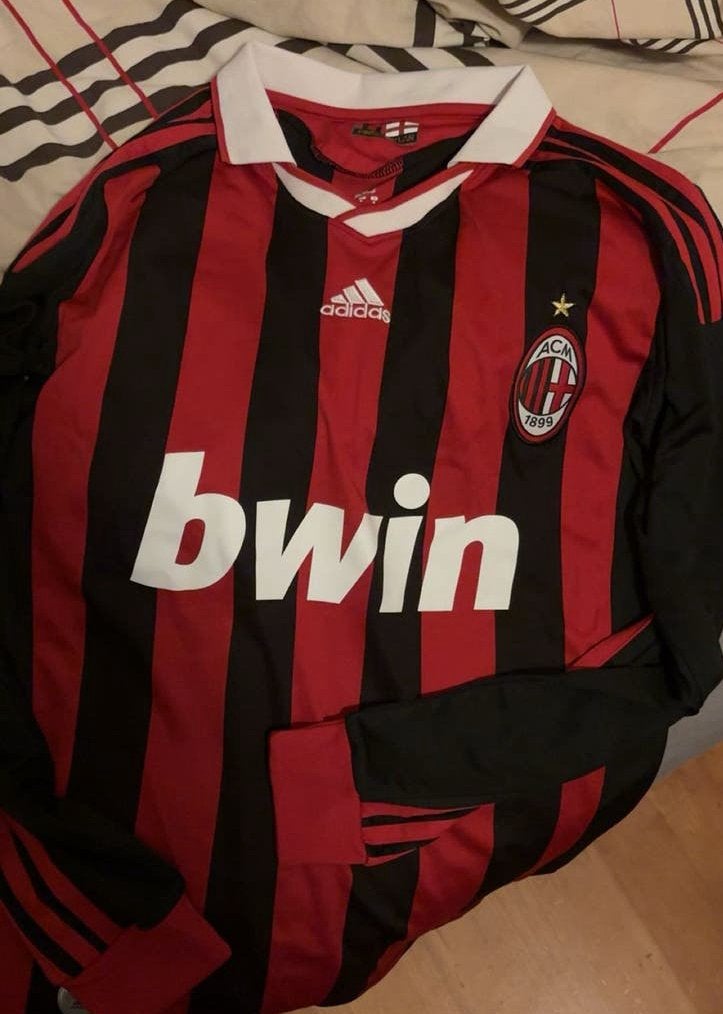 AC Milan Retro Thuisshirt Lange Mouwen, Maat S, Verzenden, Zo goed als nieuw, Shirt