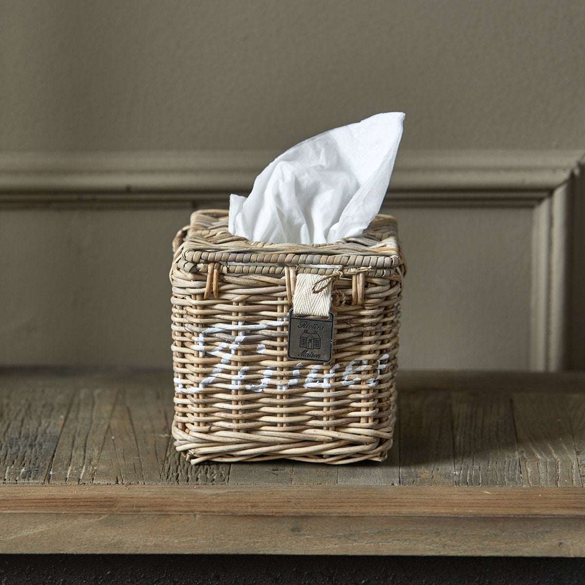 Riviera Maison rattan tissue box, Huis en Inrichting, Ophalen of Verzenden