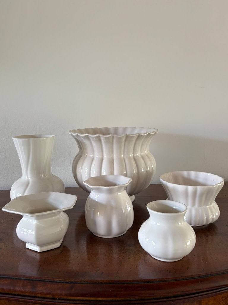 Set van 6 Delfts witte vazen/potten – De Porceleyne Fles, Ophalen of Verzenden