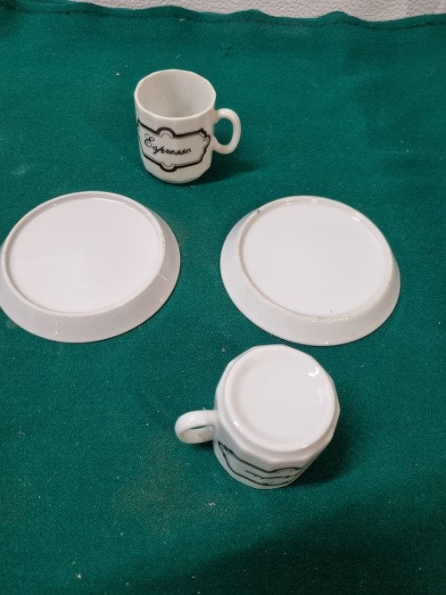 Espresso kopjes en schotel twee stellen retro, Ophalen of Verzenden, 'T Olde Gre-j, Info@toldegrej.nl, Endepoelstraat 20f Didam