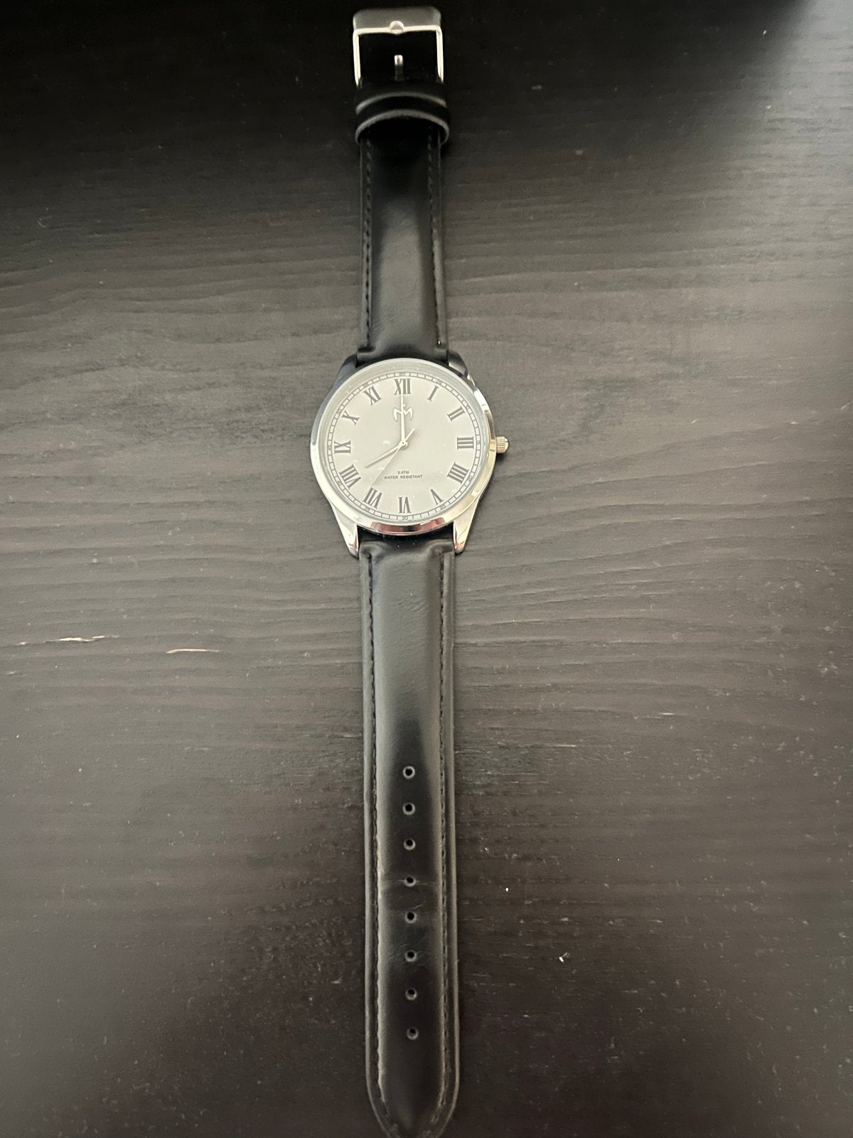 Horloge unisex, Leer, Staal, Polshorloge, Zo goed als nieuw