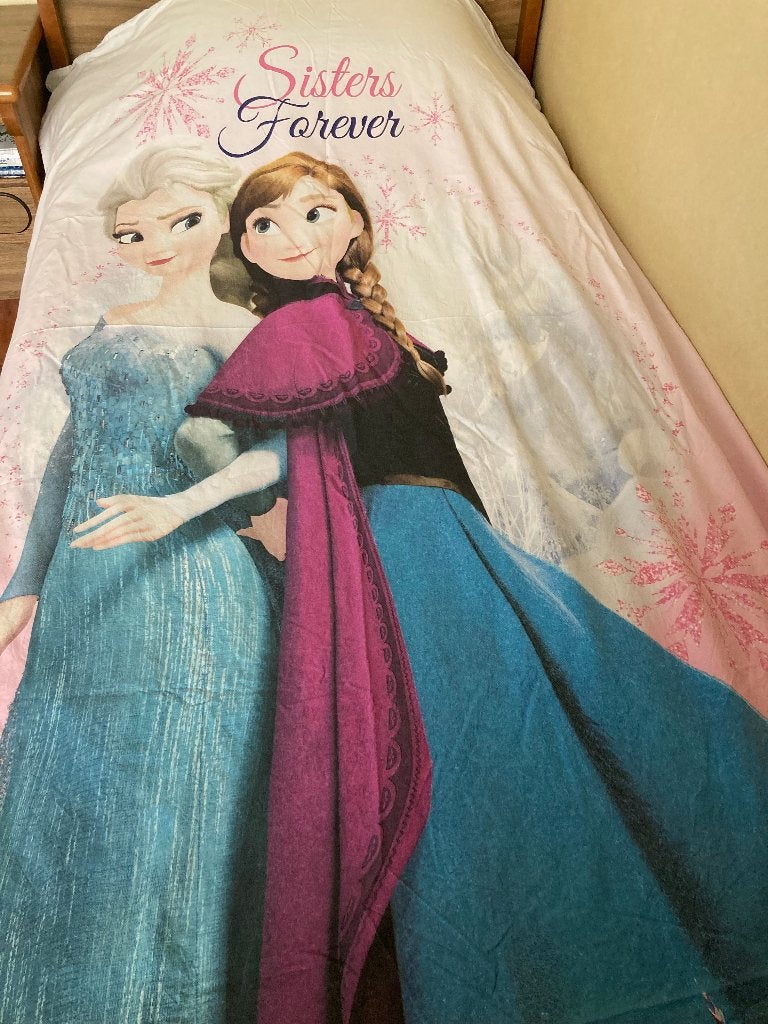 Dekbedovertrek Frozen, Gebruikt, Dubbelzijdig, Meisje, Ophalen of Verzenden