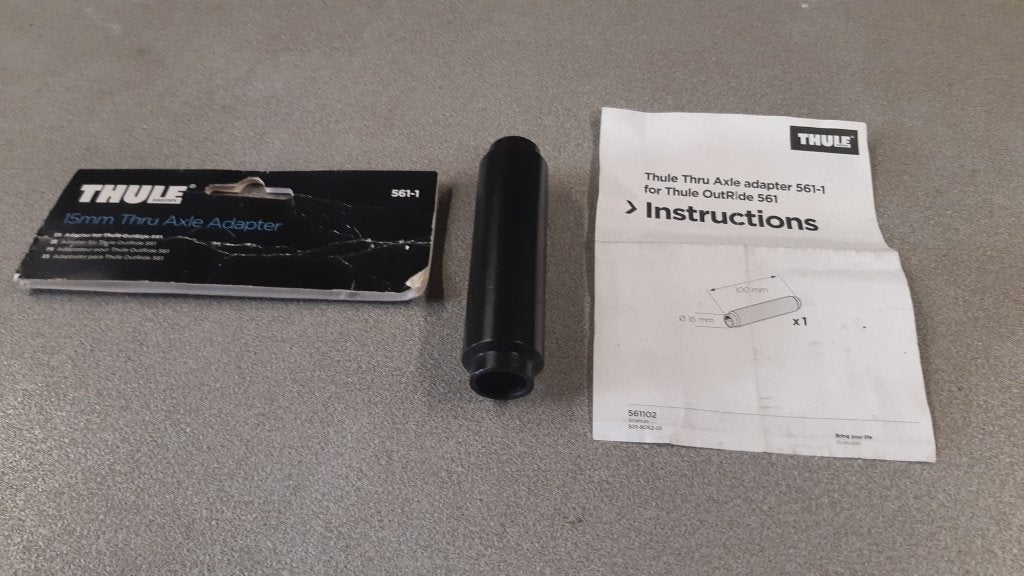 Thule Tru Axle adapter 561-1 100x15 mm voor OutRide 561, Ophalen, Thule Sweden AB, Zo goed als nieuw, Fietsendrager-accessoire