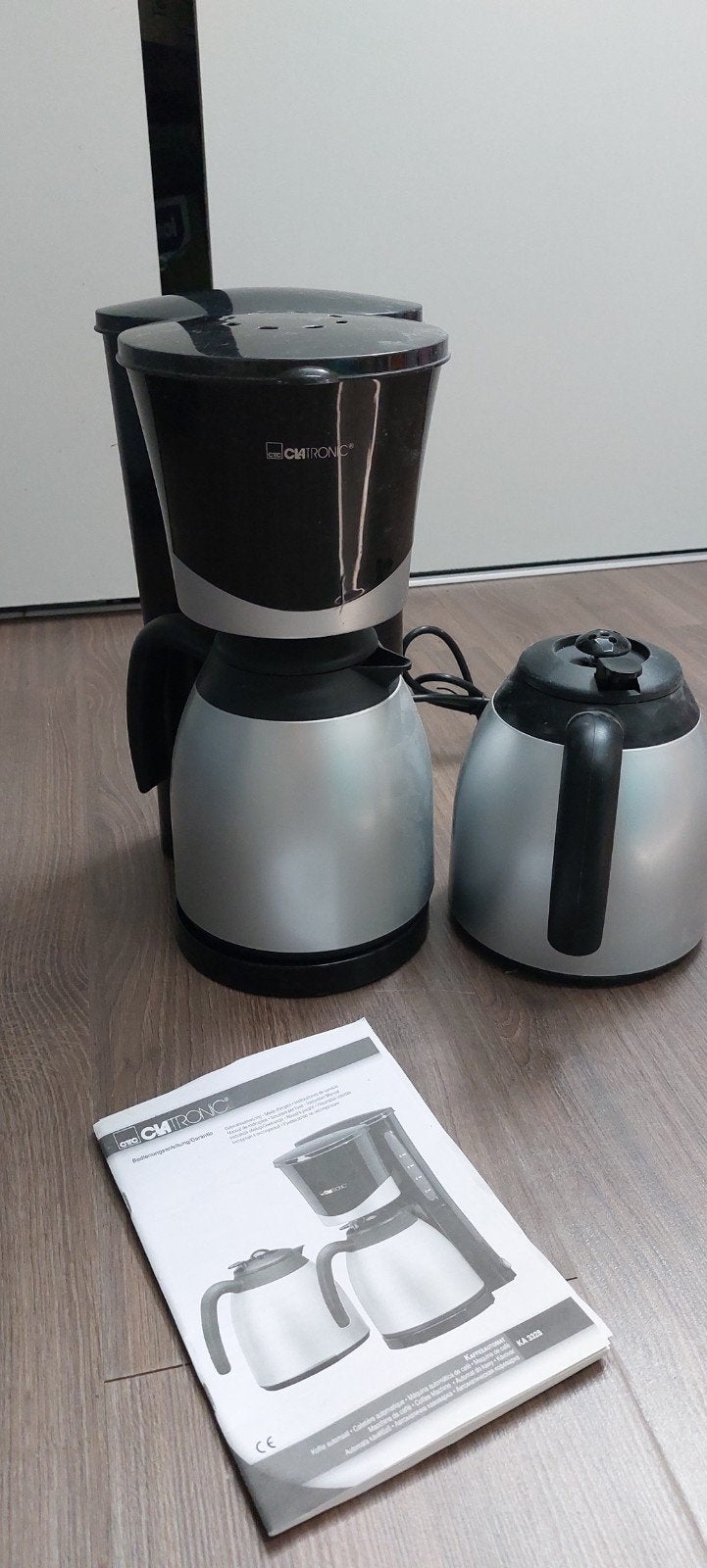 Clatronic koffiezetapparaat met handleiding, Witgoed en Apparatuur, Gebruikt, 10 kopjes of meer, Koffiemachine, Gemalen koffie