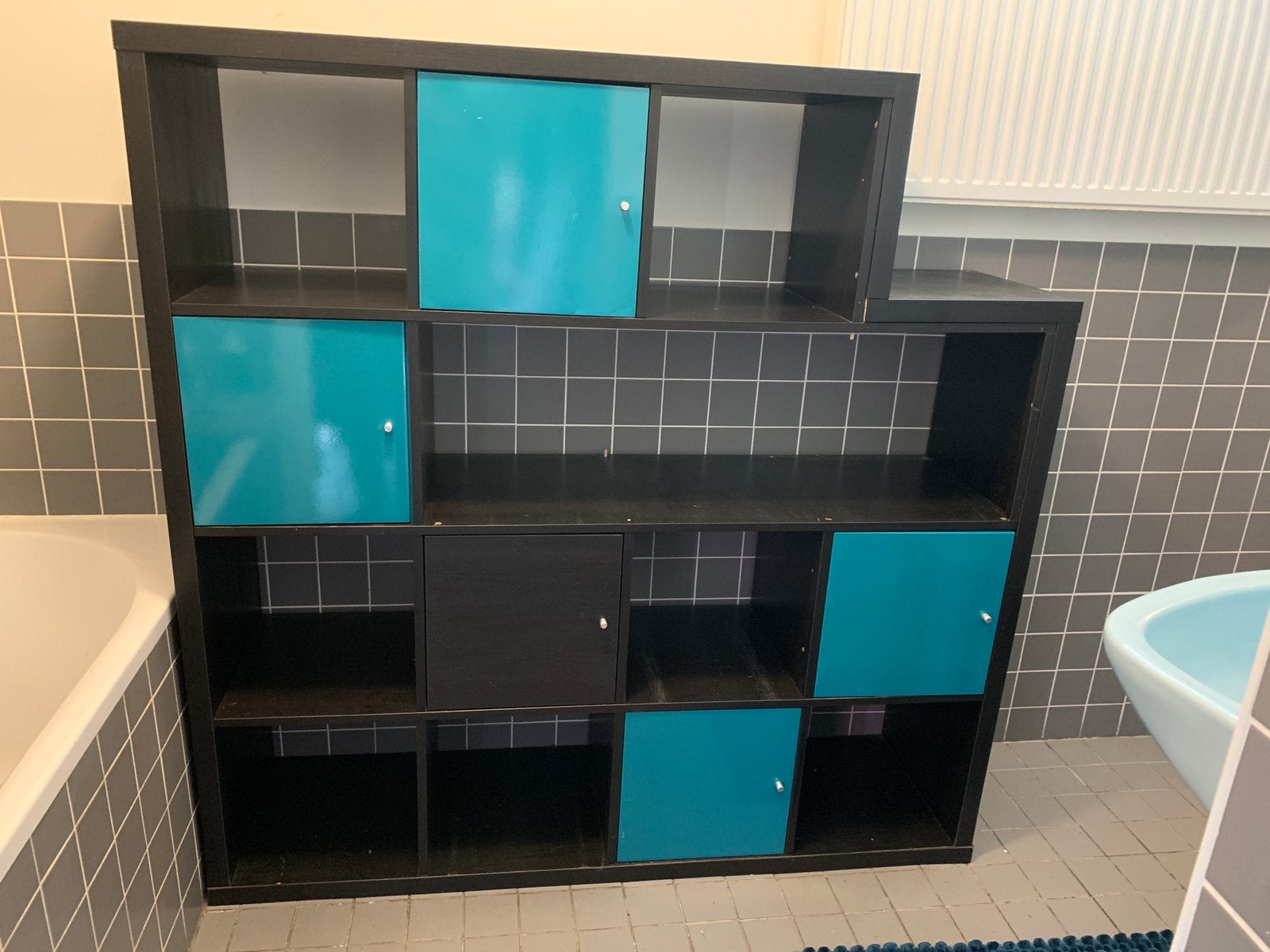 Kallax kast Ikea - opknapper MOET WEG, Ophalen, Gebruikt, Ikea, 100 tot 150 cm