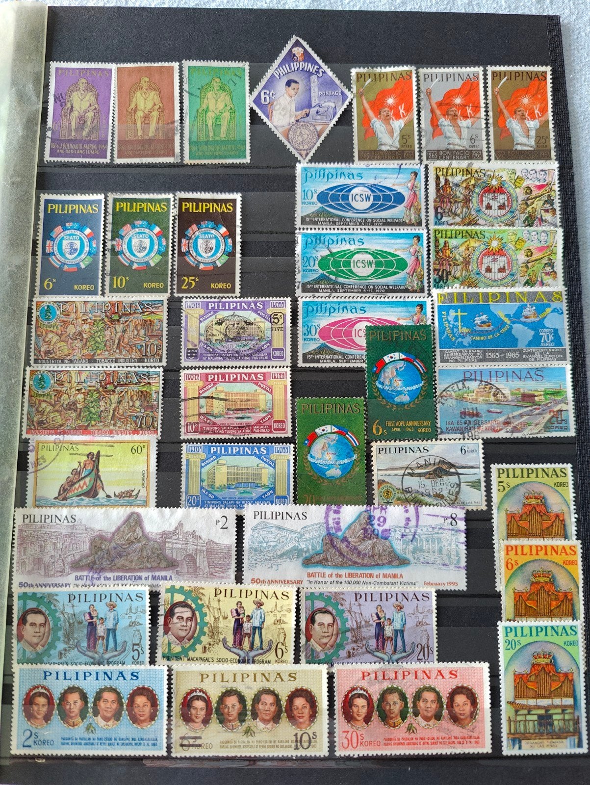 Filipijnen postzegelcollectie - Diverse thema's, Ophalen of Verzenden, Na 1940, Gestempeld