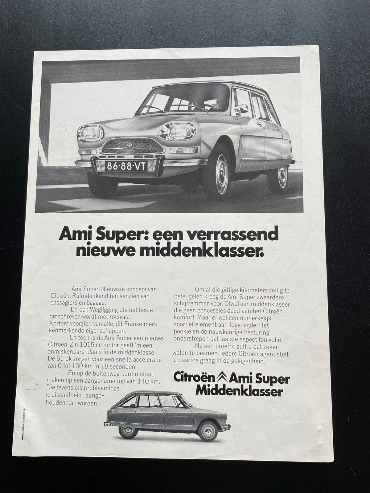 Advertentie Citroën Ami Super, Boeken, Ophalen of Verzenden, Zo goed als nieuw, Citroën