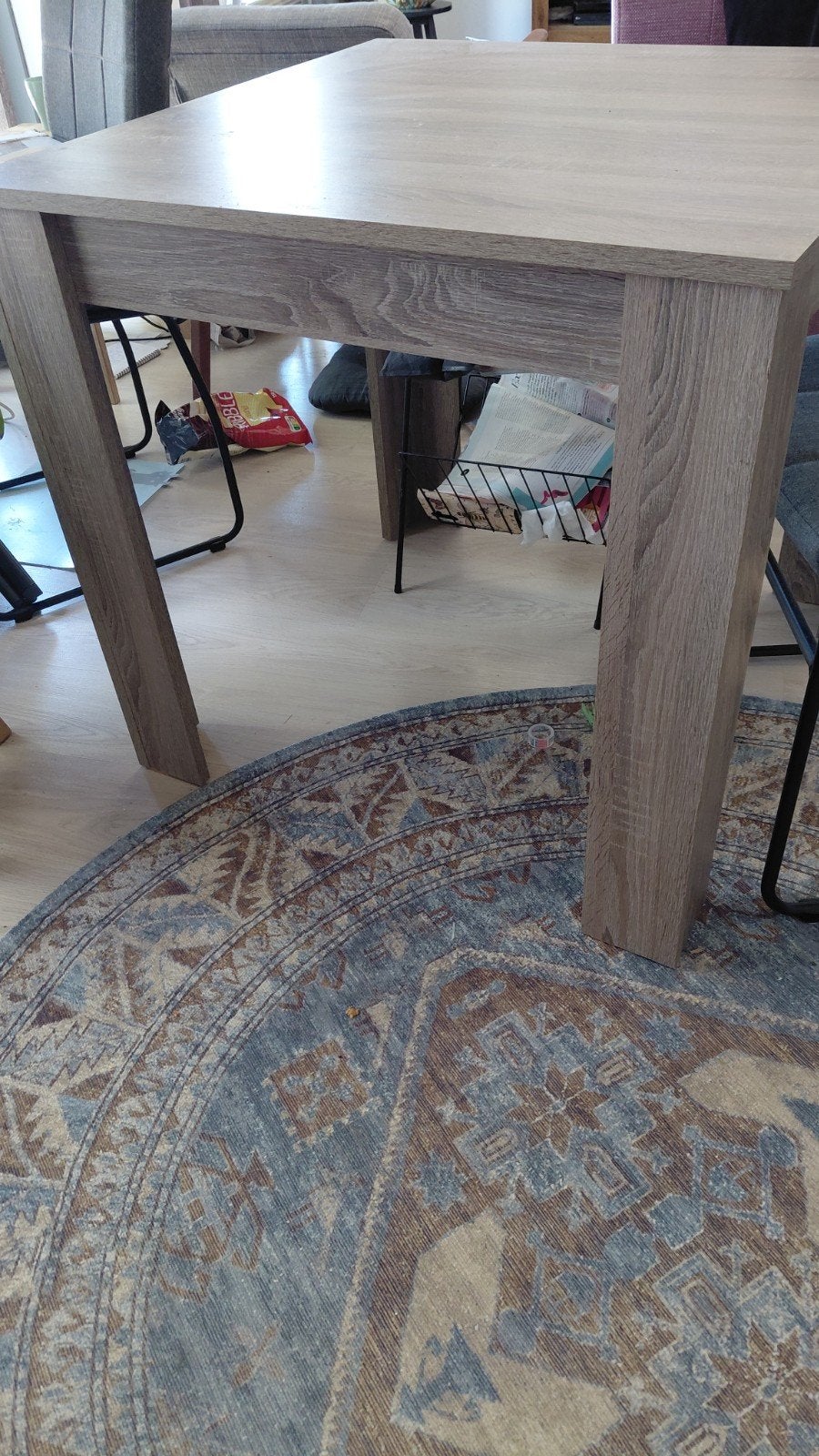Vierkante tafel 80x80 cm - Grijsbruin, Huis en Inrichting, Tafels | Eettafels, Ophalen, Gebruikt, 50 tot 100 cm, Vierkant
