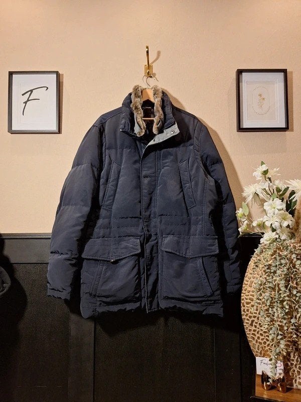 Fortezza Donzen Winterjas / parka | Marineblauw | XL, Fashiontiek, Blauw, Maat 56/58 (XL), Ophalen of Verzenden