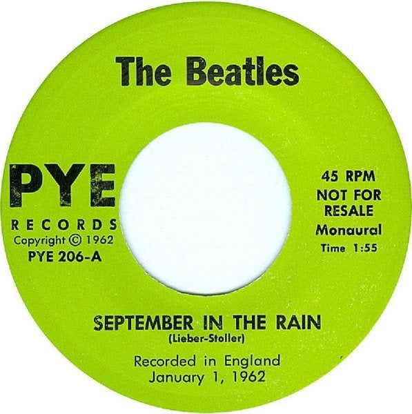 THE BEATLES ZELDZAME SINGLE SHEIK OF ARABY ROOD VINYL PROMO, Verzenden, 7 inch, Zo goed als nieuw, Pop