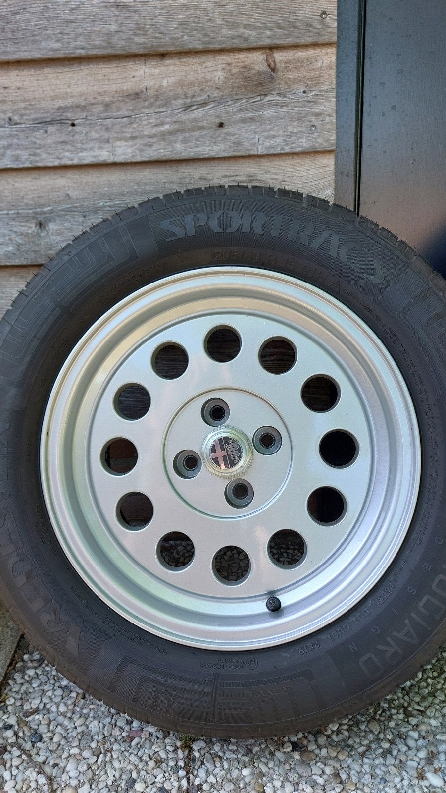 Alfa Romeo velgenset Ronal A1Maxilite 7x15 inch met banden, Auto-onderdelen, Ophalen, Gebruikt, 15 inch, Banden en Velgen