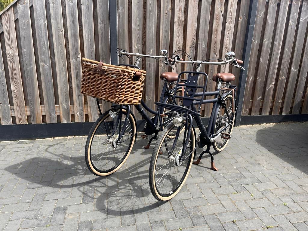 Cortina U4 set Transportfietsen Dames (56cm) & Heren (58cm), Gebruikt, Versnellingen, 56 cm of meer, Trommelrem