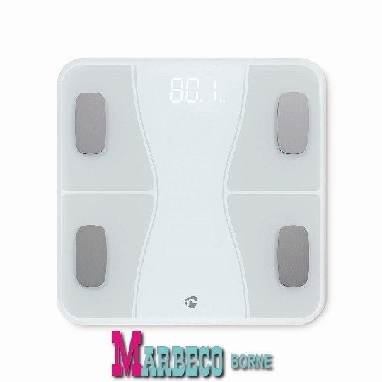 Personenweegschaal, Weegschaal, Bluetooth, Max.180, Nedis SmartLife, 1 tot 500 gram, Nieuw, 100 kg of meer