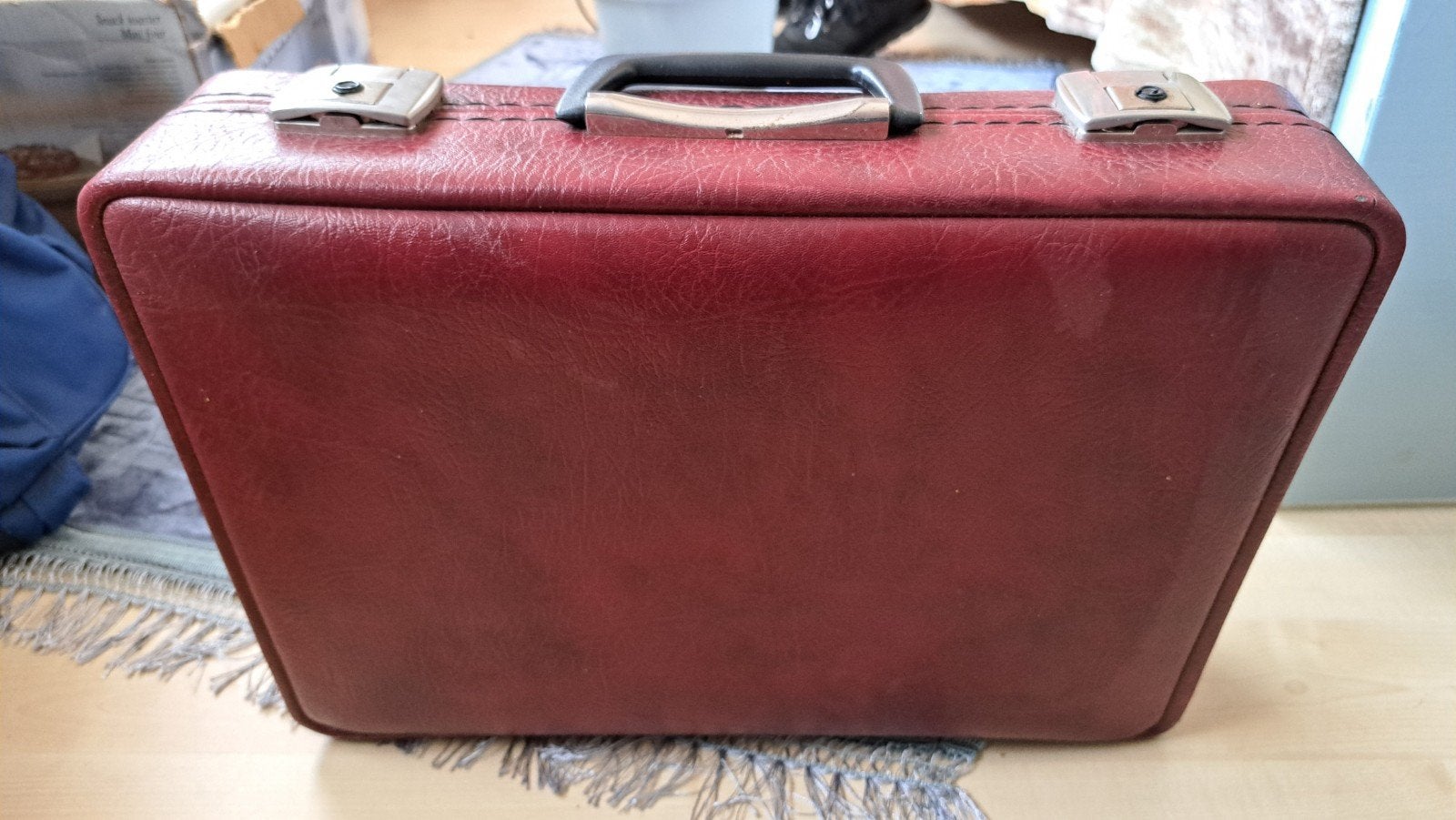 Vintage Attachekoffer, Sieraden, Tassen en Uiterlijk, Koffers, Gebruikt, 50 tot 60 cm, Slot, Leer