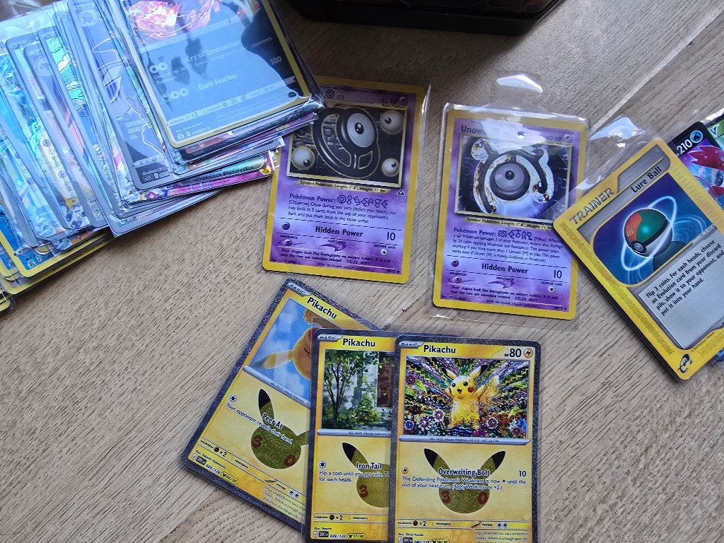Pokemon kaarten, Ophalen of Verzenden, Gebruikt, Meerdere kaarten, Foil